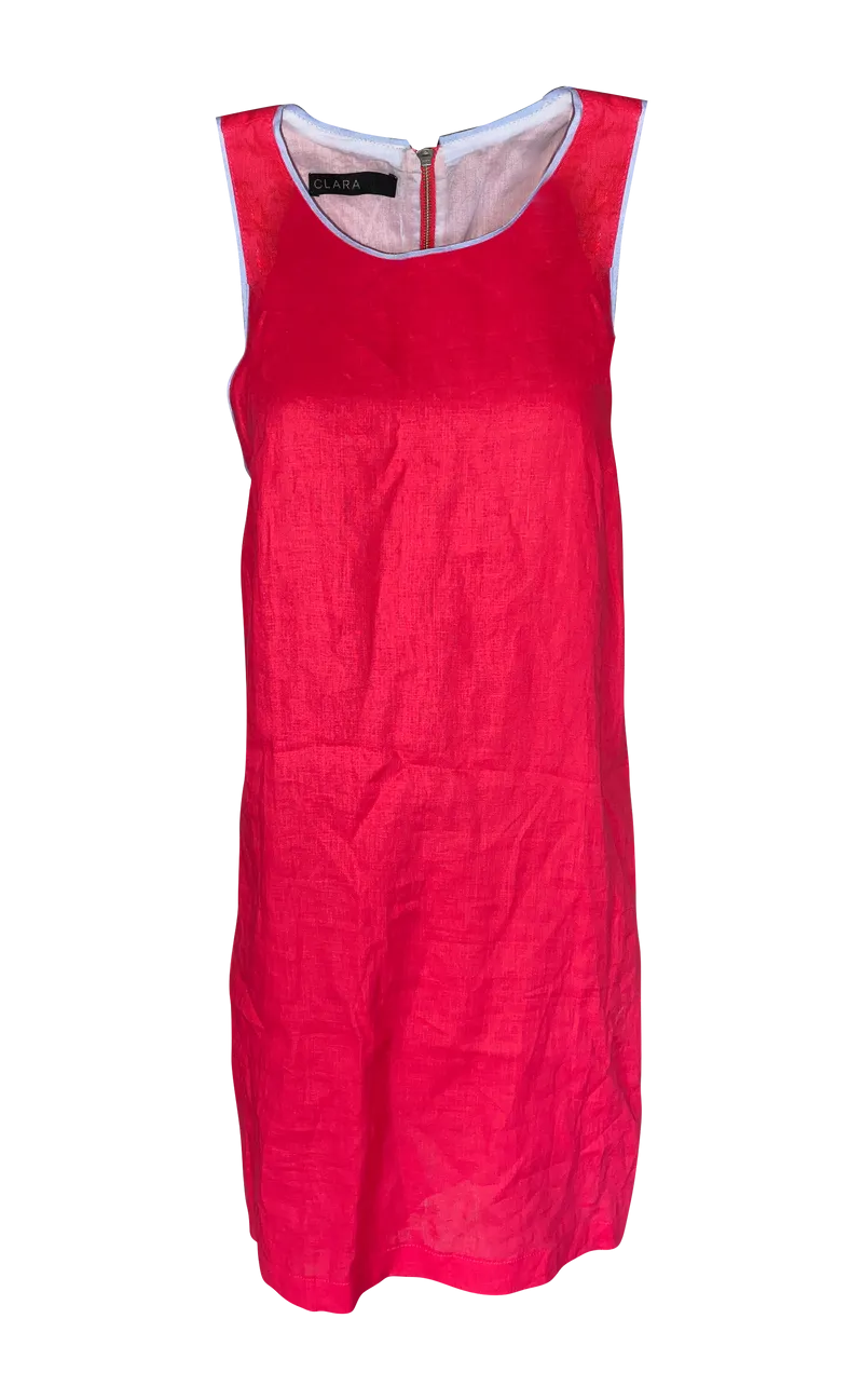 CLARA Vestido '''Fucsia y celeste''