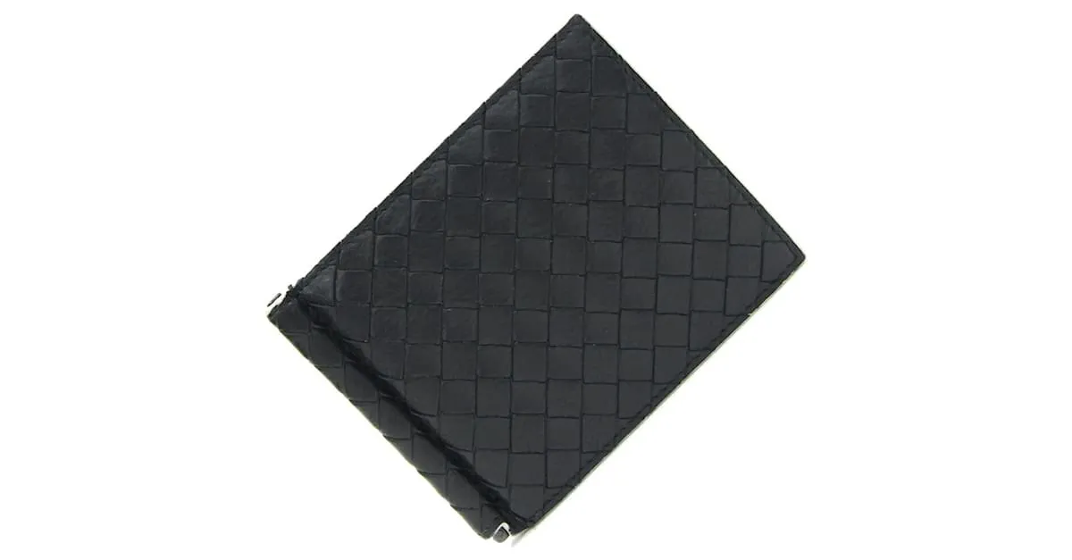 Clip de dinero bi-fold Bottega Veneta Negro Blanco roto 