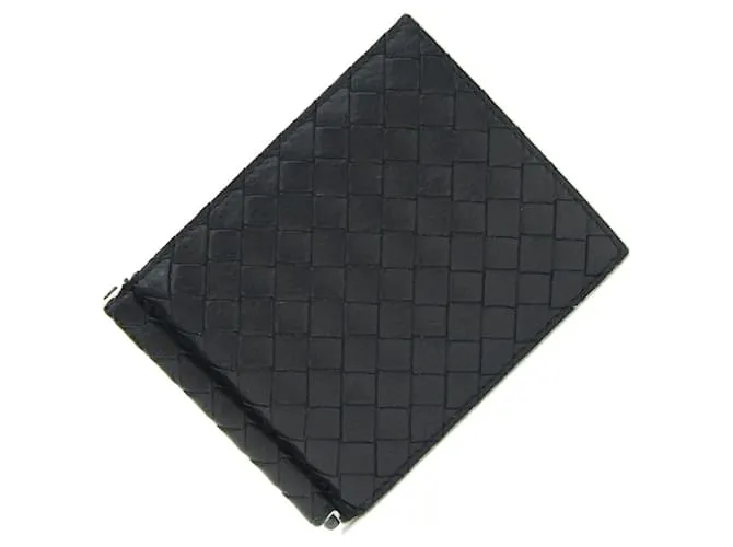 Clip de dinero bi-fold Bottega Veneta Negro Blanco roto 