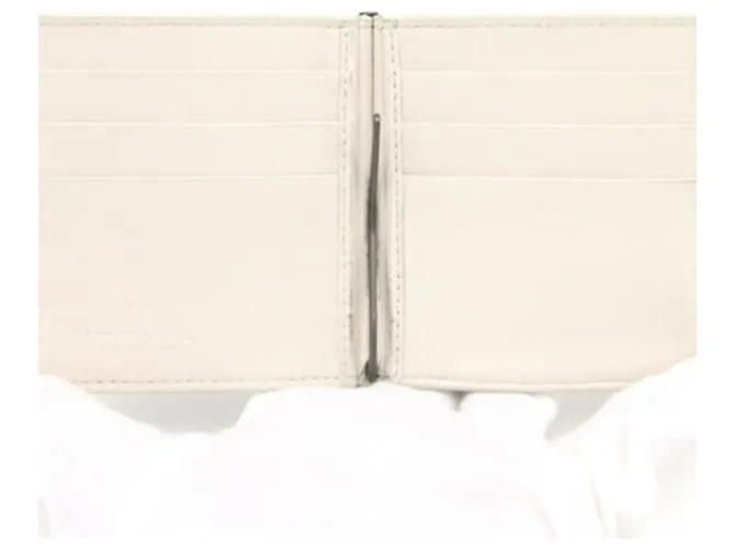 Clip de dinero bi-fold Bottega Veneta Negro Blanco roto 