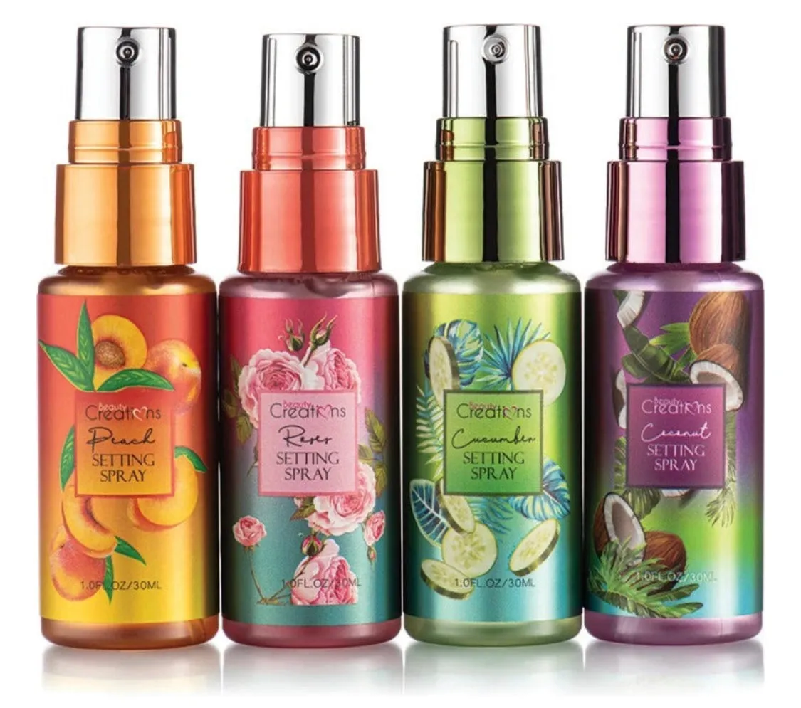 Colección Fijadores Spray Mini Beauty Creations 4 Piezas 30 ml