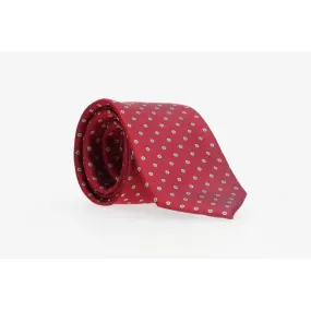 Corbata rojo circulos verdes