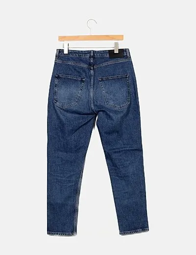 Dark Blue Straight Leg Zara Denim Jeans