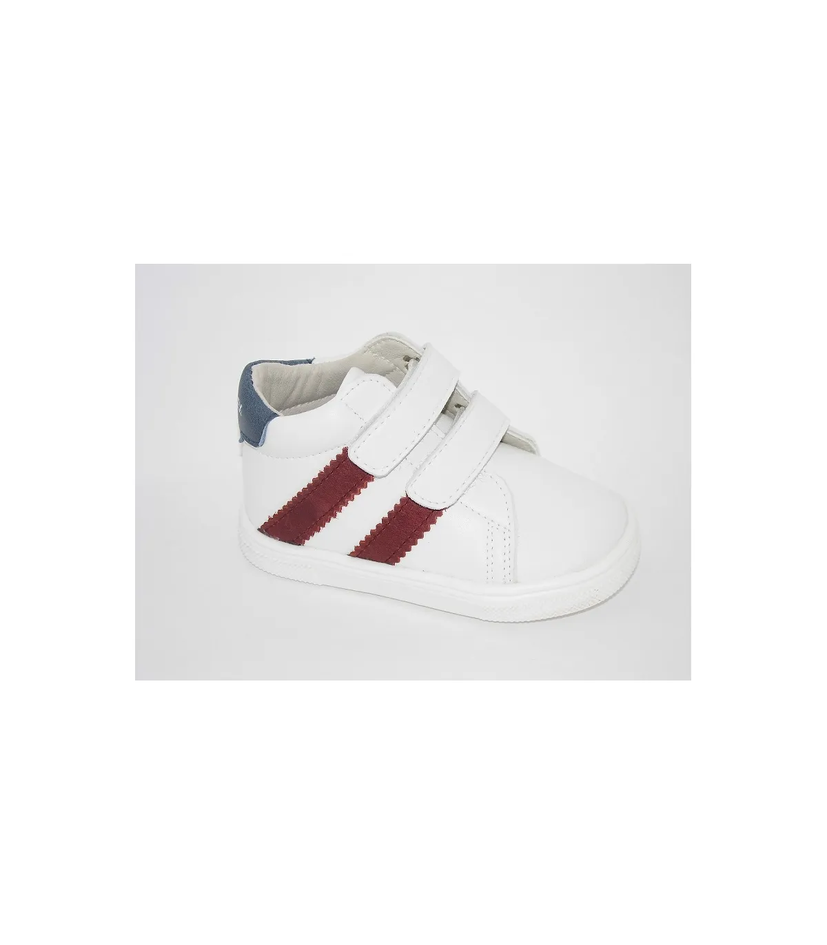 White-Burgundy High-Top Sneaker PIRUFLEX