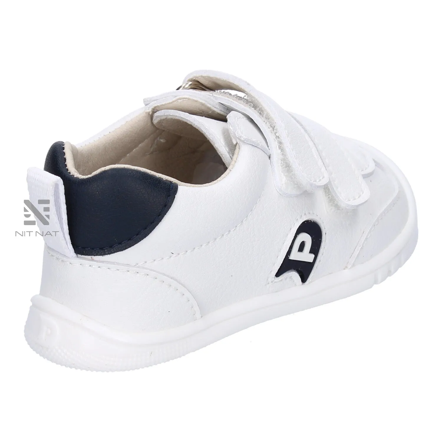 Deportivas Micro Vegana Blanco y Navy Piruflex