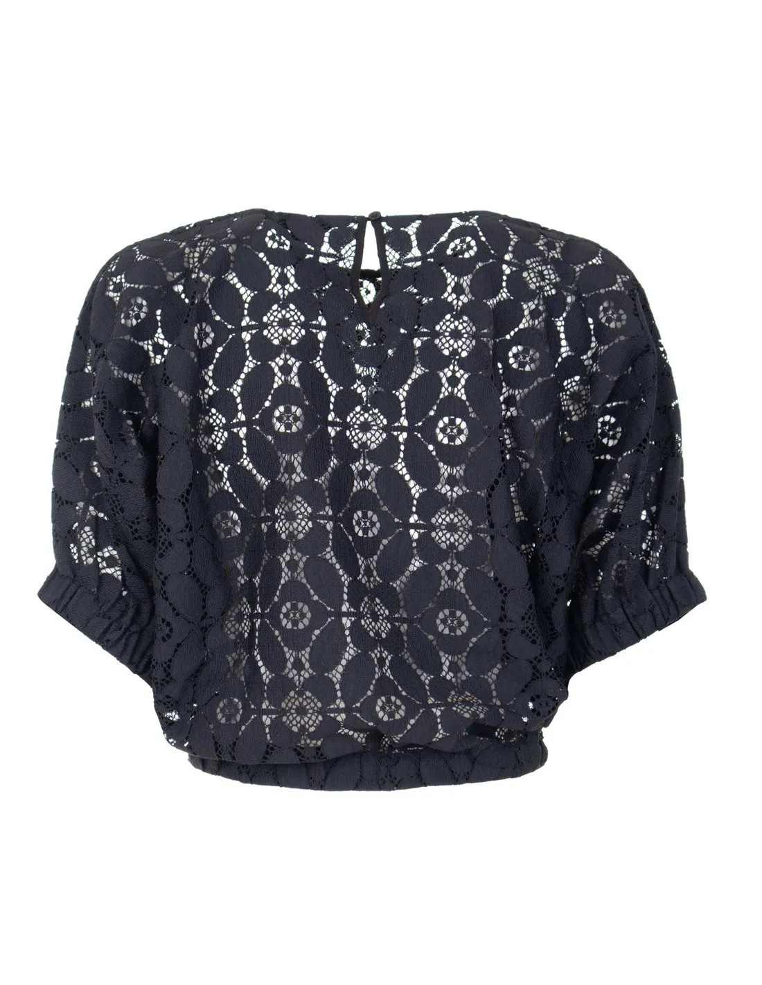 DESIGUAL - Blusa negra Lucca Mujer