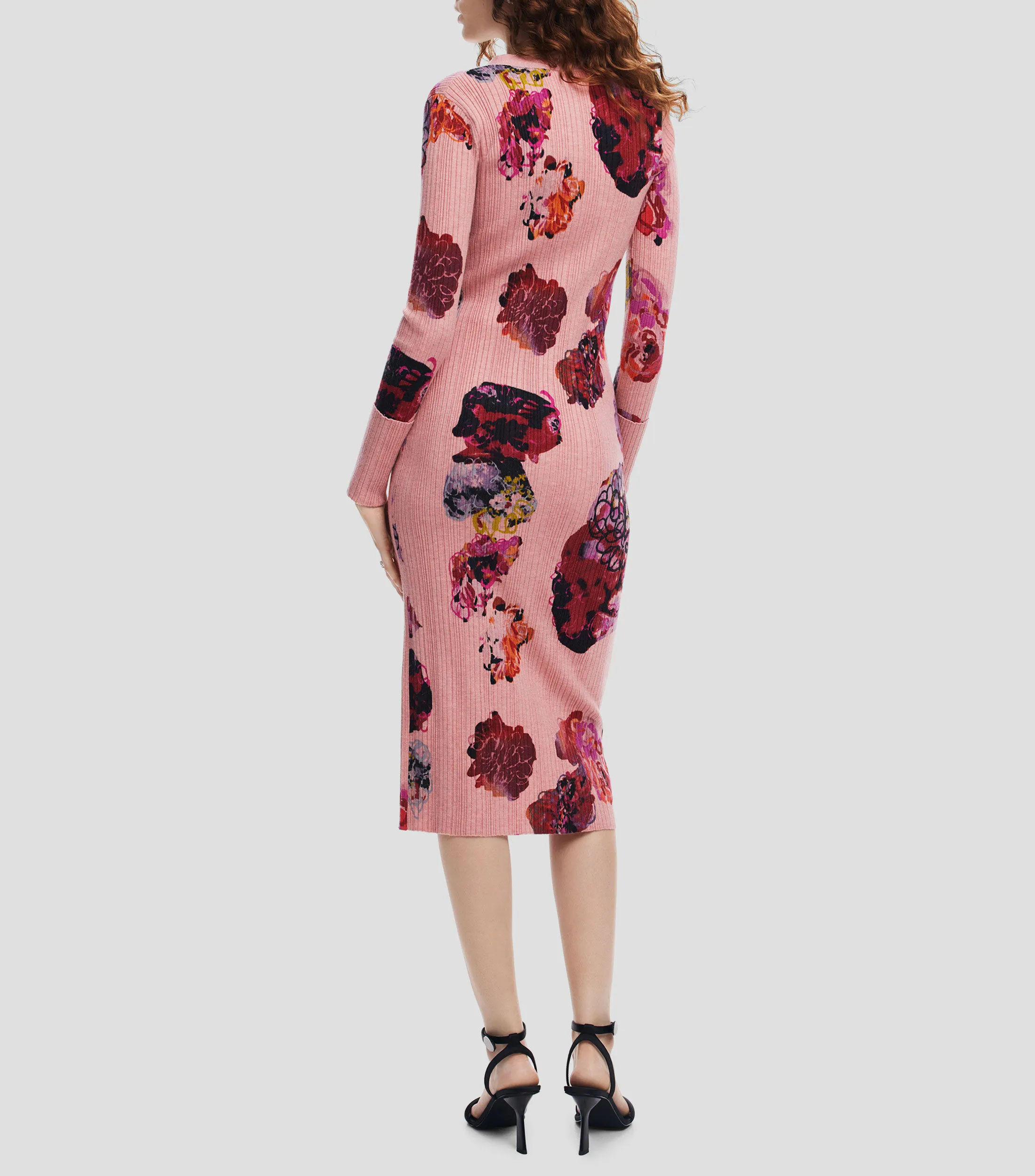 Desigual Vestido midi con manga larga Mujer