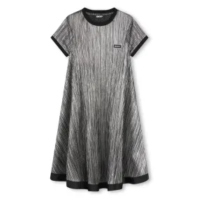 DKNY Vestido plisado de manga corta