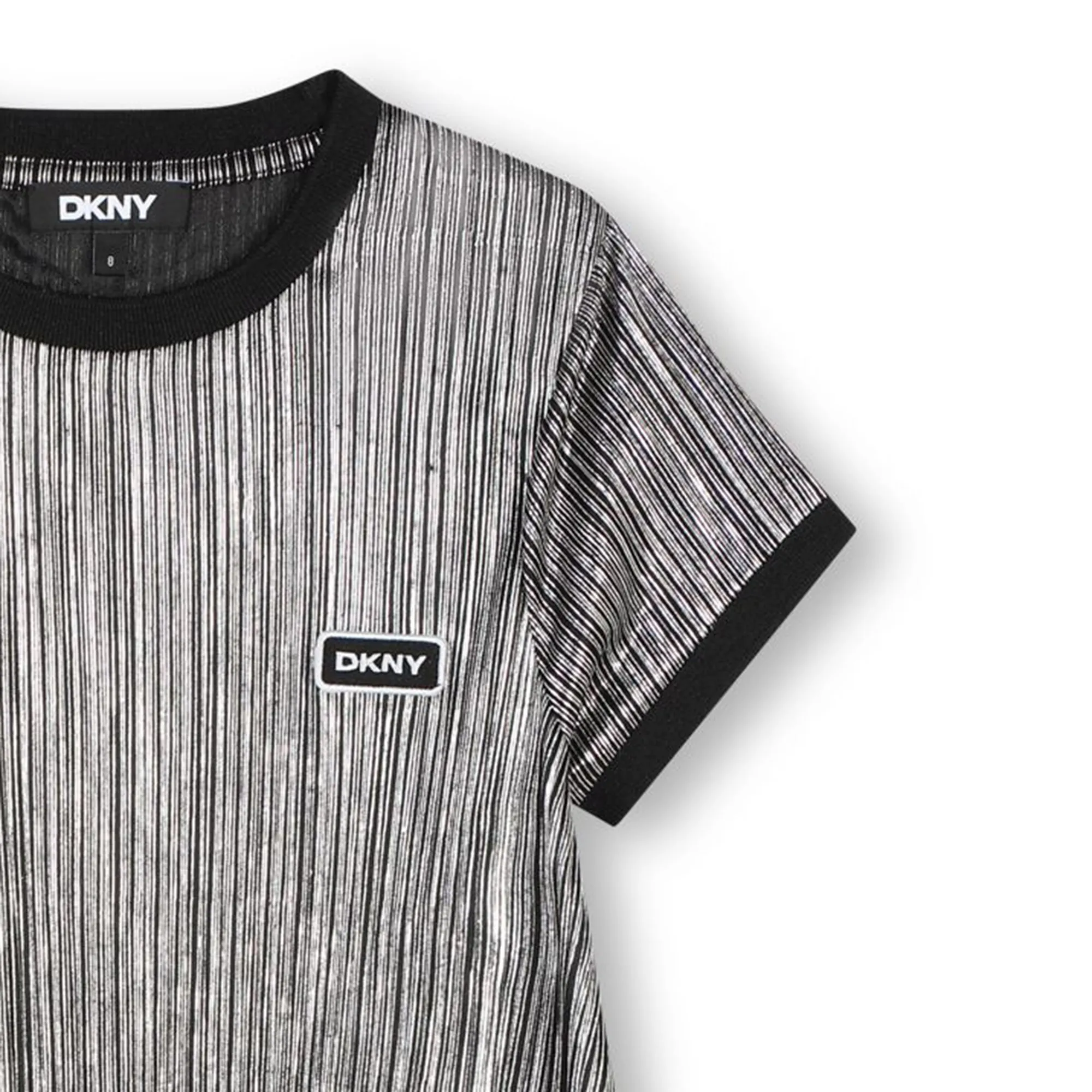 DKNY Vestido plisado de manga corta