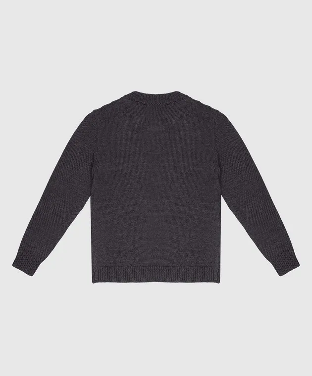 Children's gray wool sweater DG logo