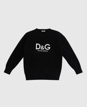 Children's wool sweater with logo by Dolce&Gabbana