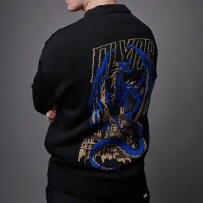 Blue Dragon Sweater in Black Color