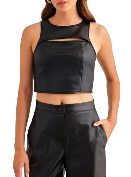 Dorit Black Women's Crop Top