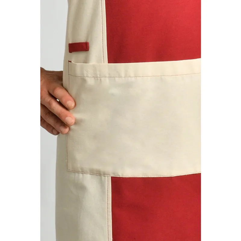 Dyneke Granate Canvas Apron for Retail - Red Color