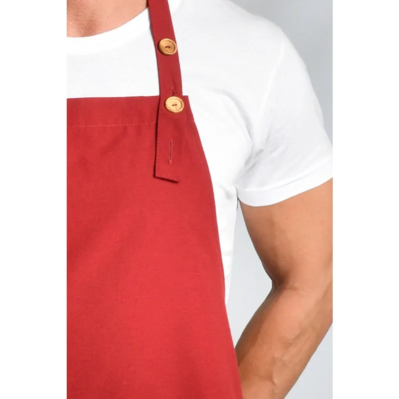 Dyneke Granate Canvas Apron for Retail - Red Color