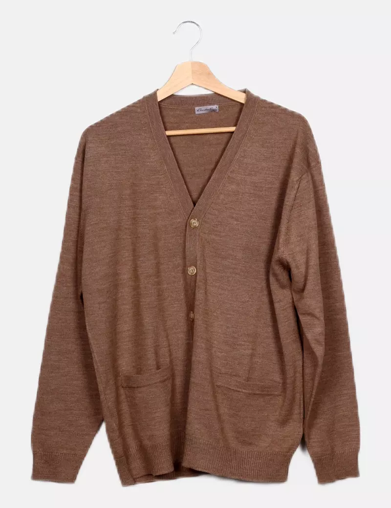 Emidio Tucci brown knitted jacket