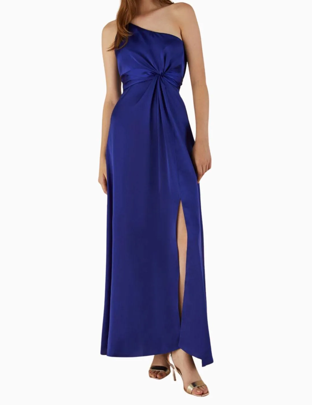 EMME Long Asymmetric Blue Dress