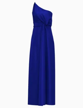 EMME Long Asymmetric Blue Dress