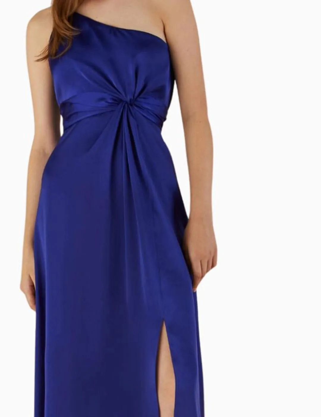 EMME Long Asymmetric Blue Dress