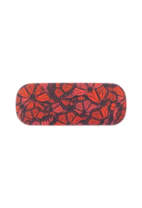 Estuche Lentes Mariposa Monarca Rojo