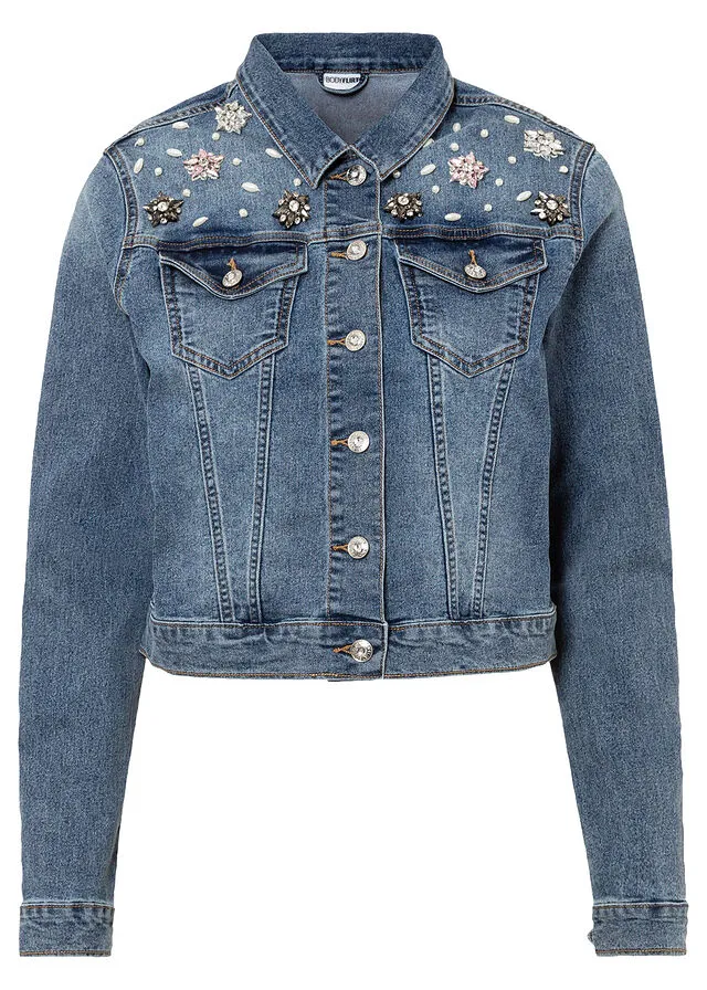 Faded denim jacket