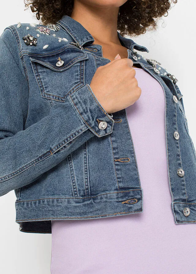 Faded denim jacket