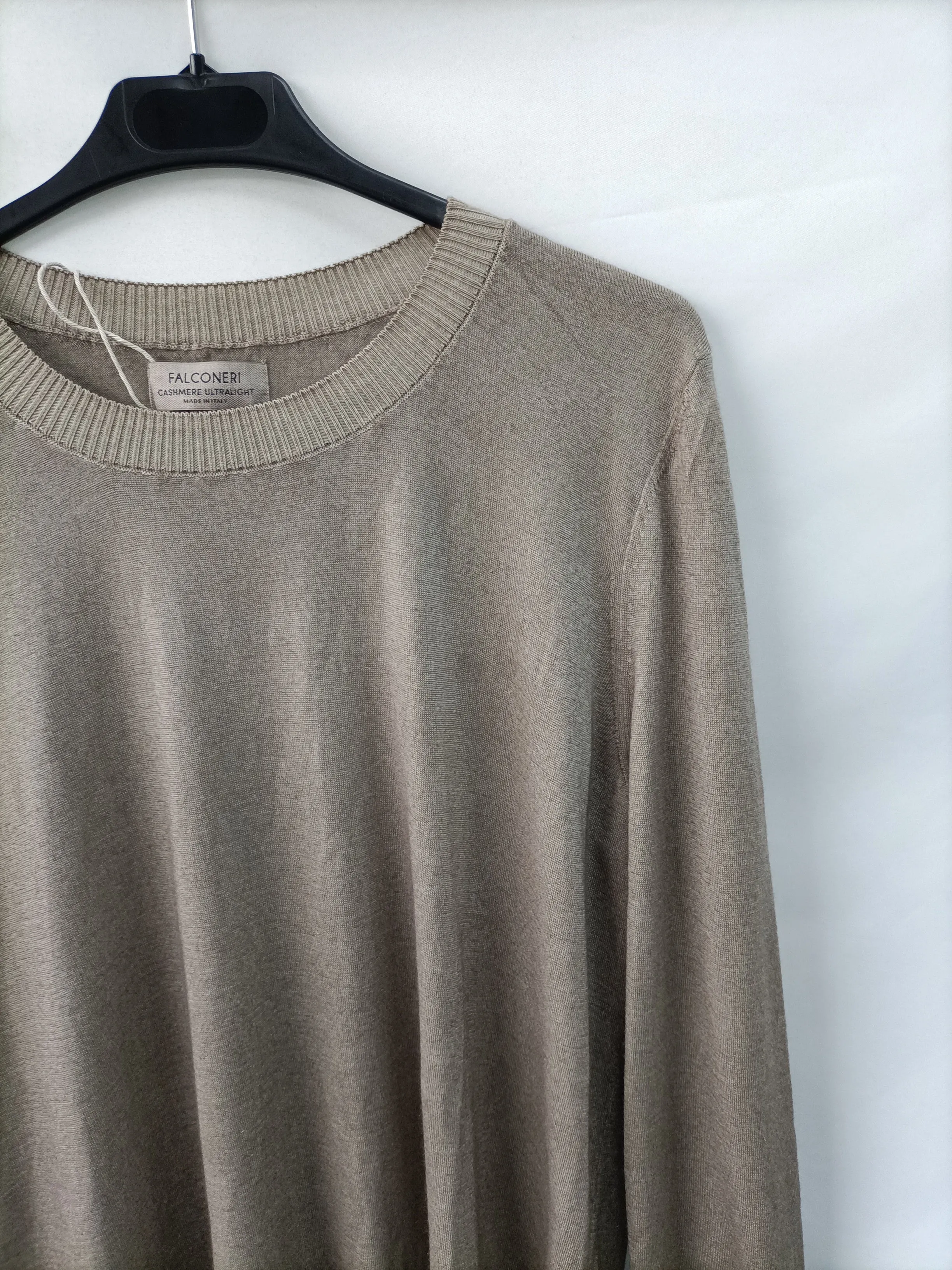 FALCONERI.Jersey beige oscuro cashmere T.s