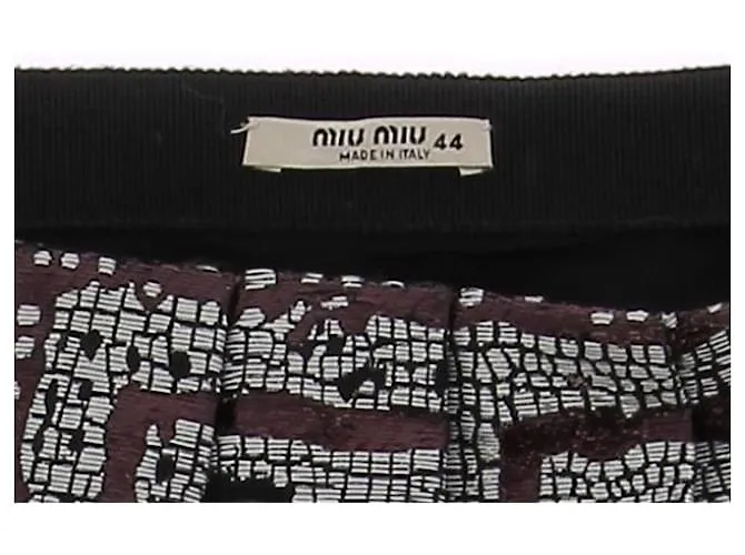 FALDA MIU MIU T.IT 44 Poliéster Gris 