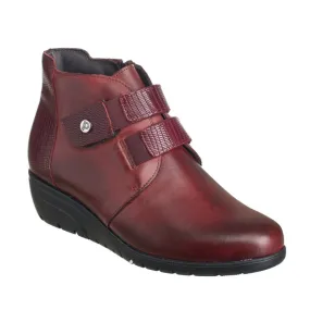 Flats Ankle Boots Skinny 2732 Women's Burgundy