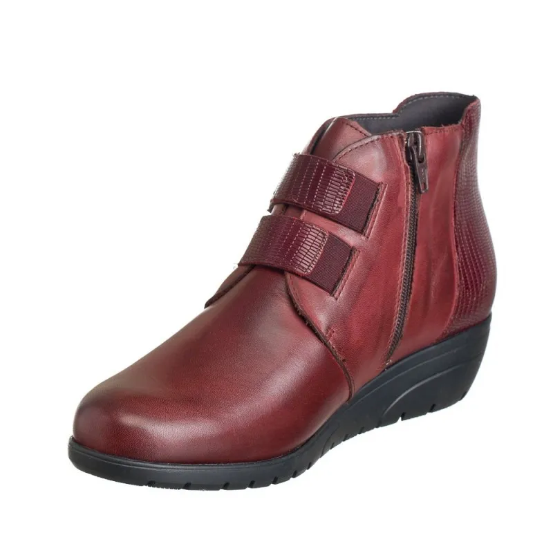 Flats Ankle Boots Skinny 2732 Women's Burgundy