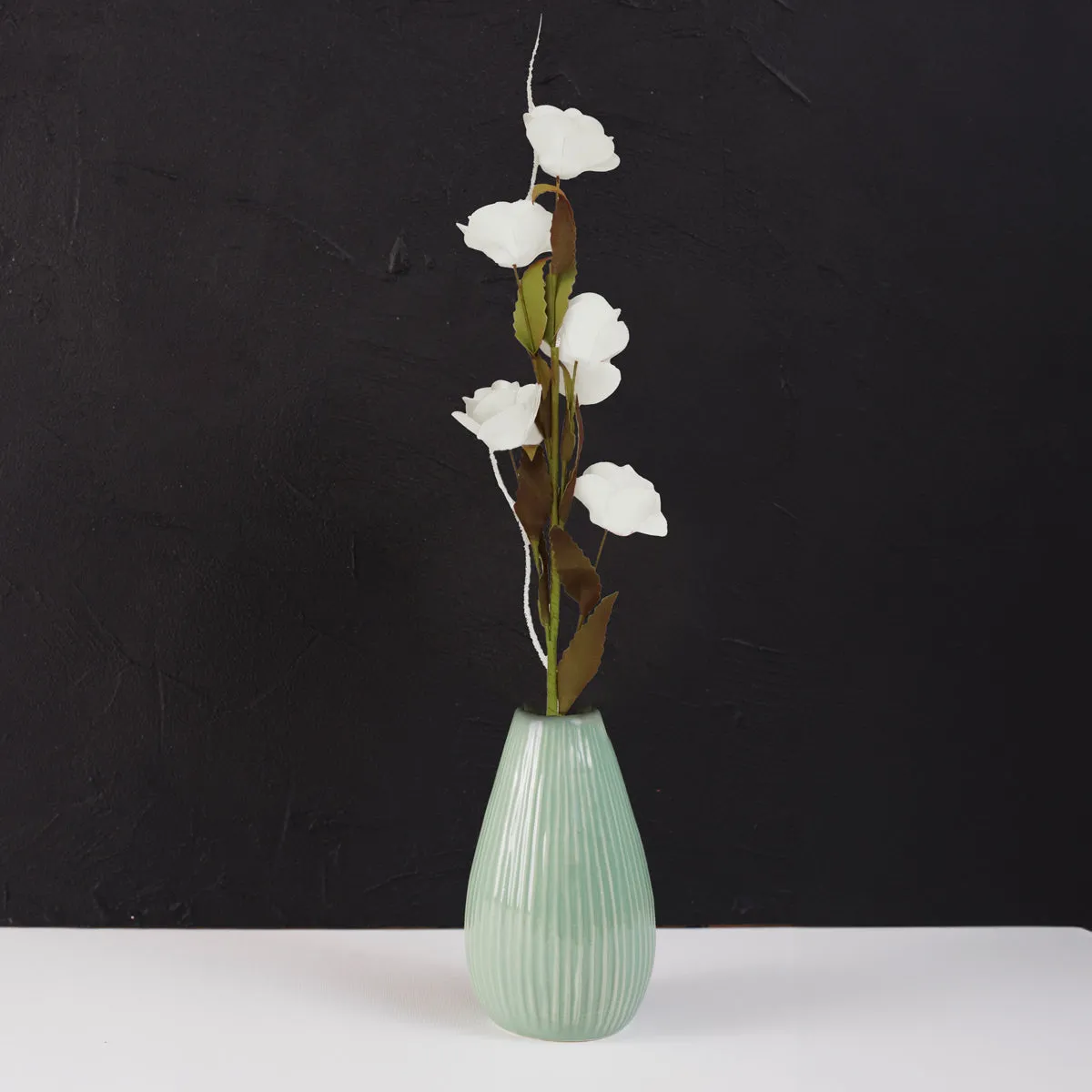 Flor Artificial color Blanco, 66cm