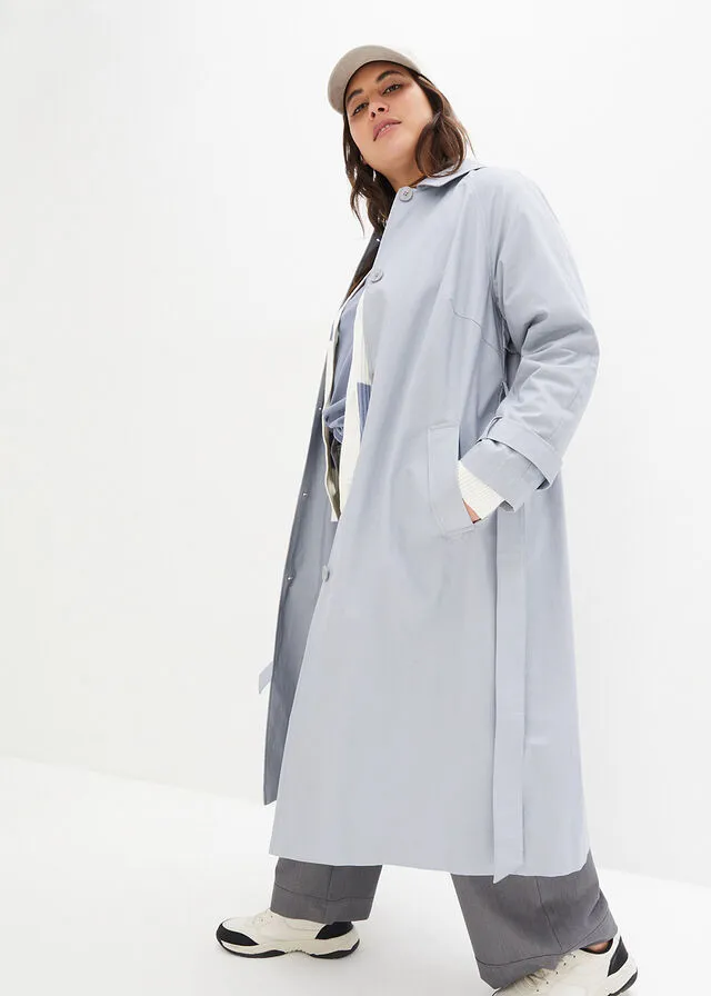 Silver Grey Trench Coat