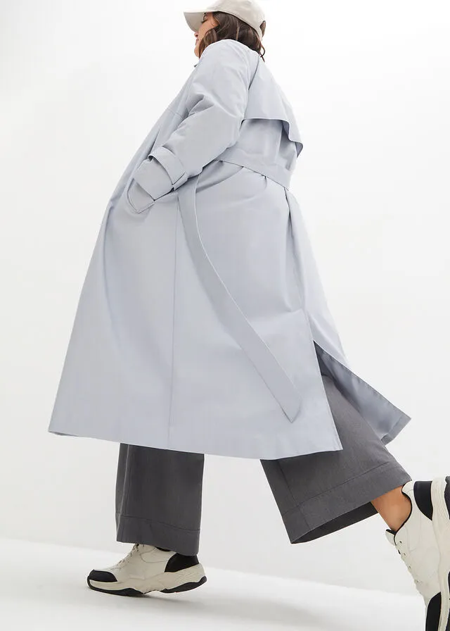 Silver Grey Trench Coat