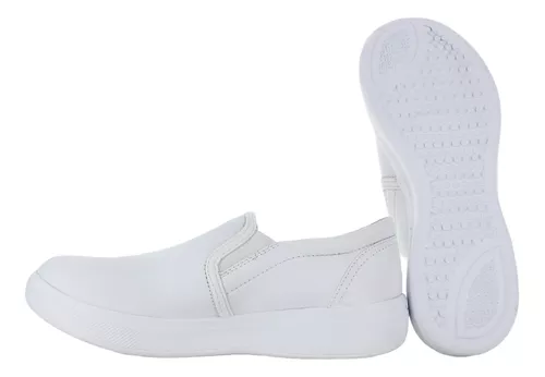 Gala Mocasin Oficios Medico Piel Blanco Juvenil 82441