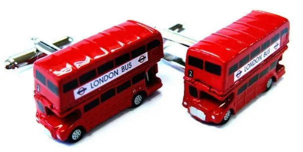 Gemelos autbobus rojo Londres de viajeros