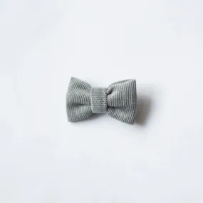 Gray wool bow tie