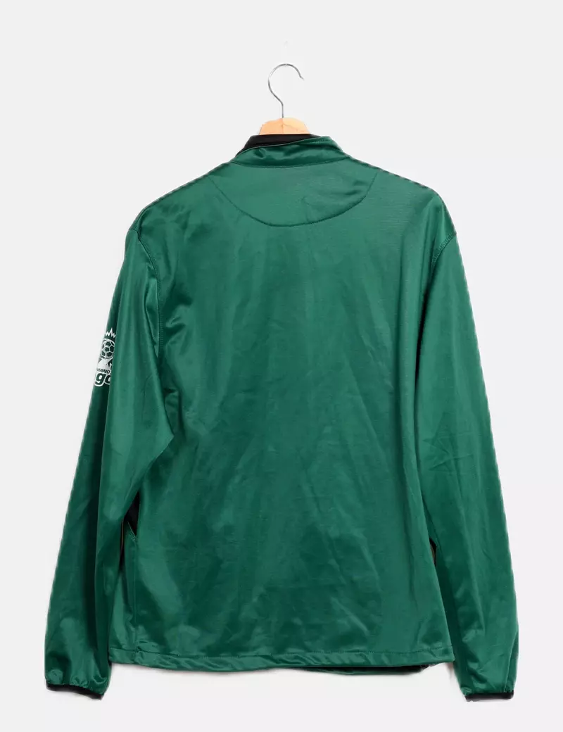 Green athletic sweatshirt by Hummel.