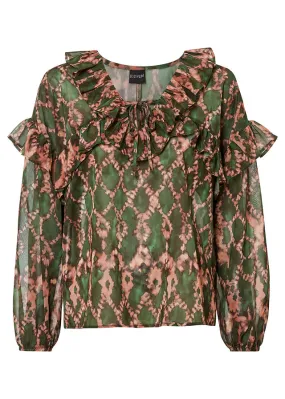 Green Printed Blouse