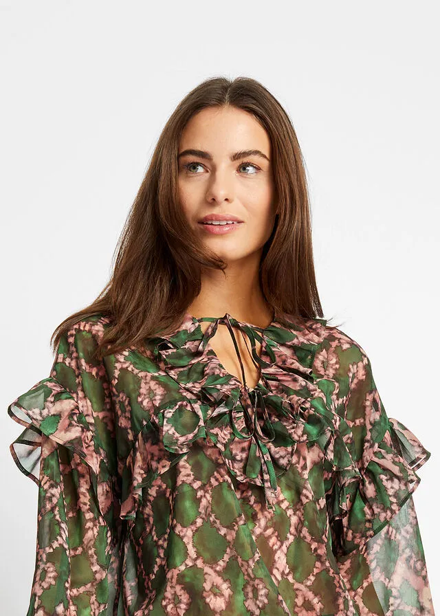 Green Printed Blouse