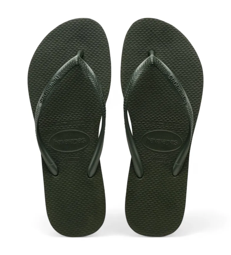 Green Slim Flip Flops.