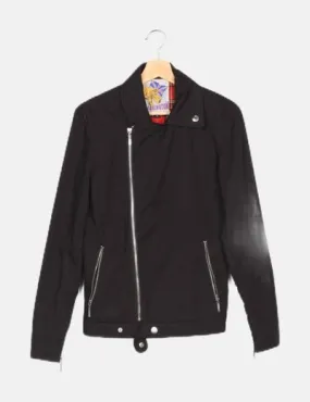 HARRINGTON Black Moto Jacket