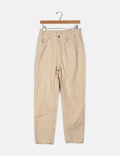 Hoss Intropia Beige Paperbag Jeans