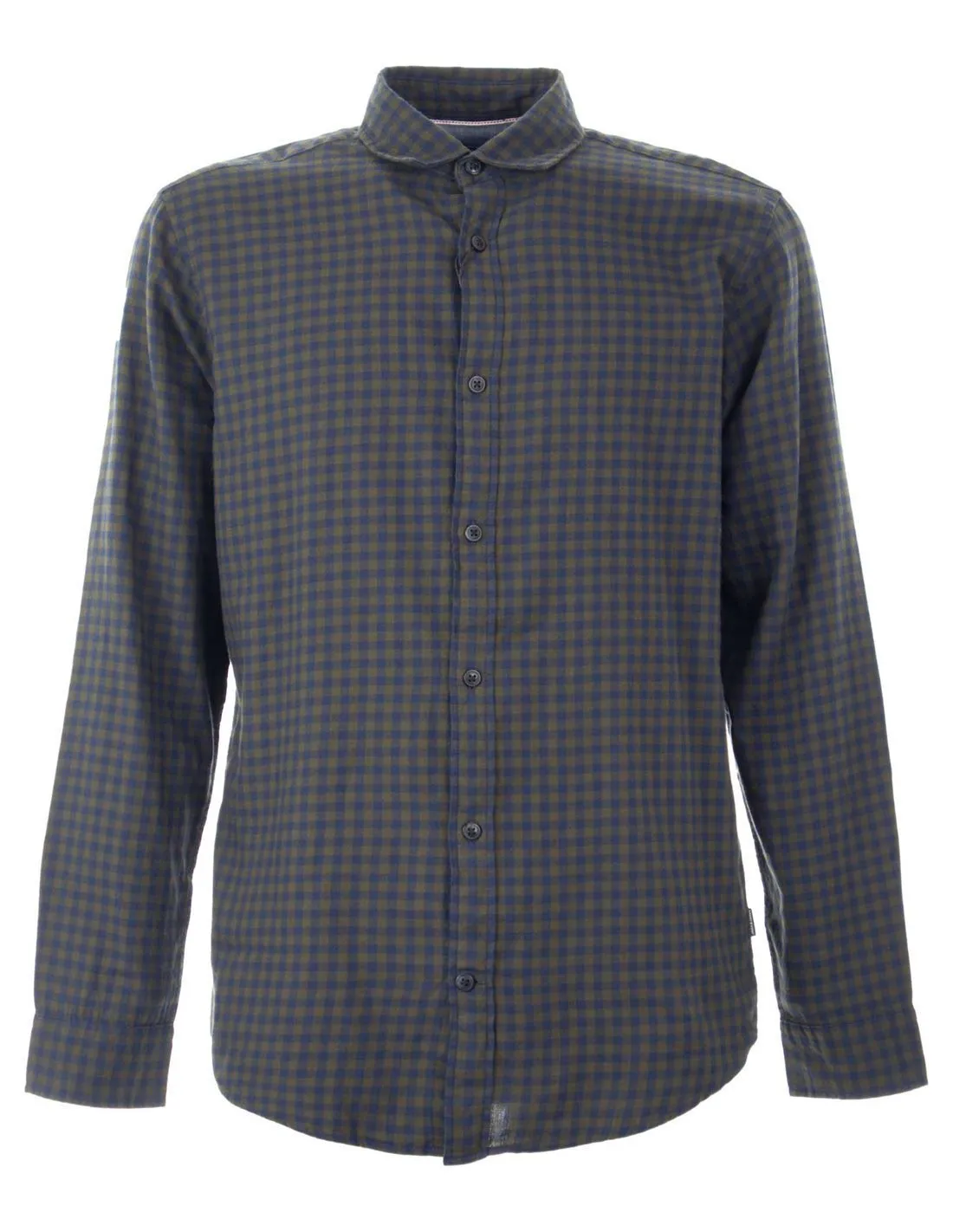 JACK & JONES - Camisa verde y azul JJEgingham Hombre