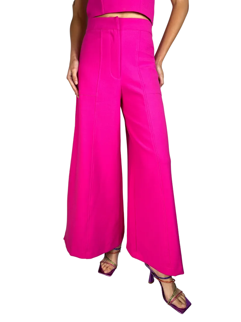 JAZMIN CHEBAR Pantalón Palazzo Fucsia