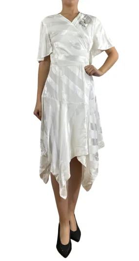 JAZMIN CHEBAR Vestido Wrap Blanco