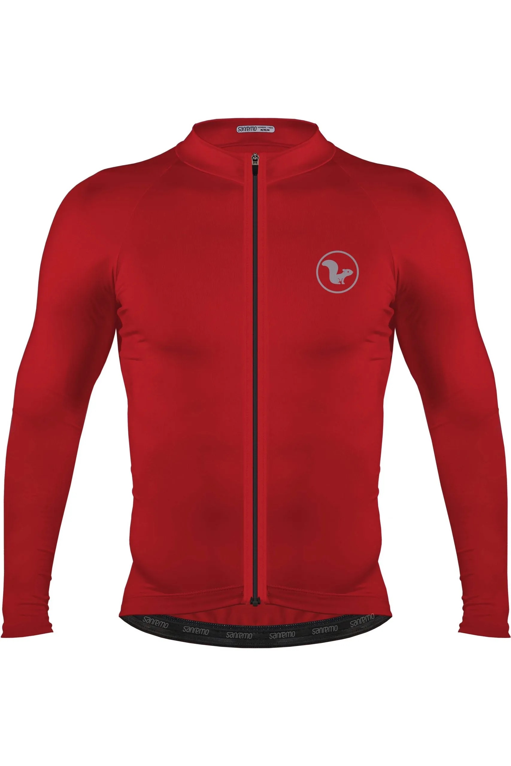 Jersey Basic Manga Larga - Hombre - Rojo