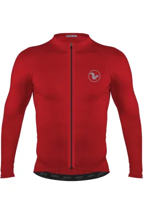 Jersey Basic Manga Larga - Hombre - Rojo