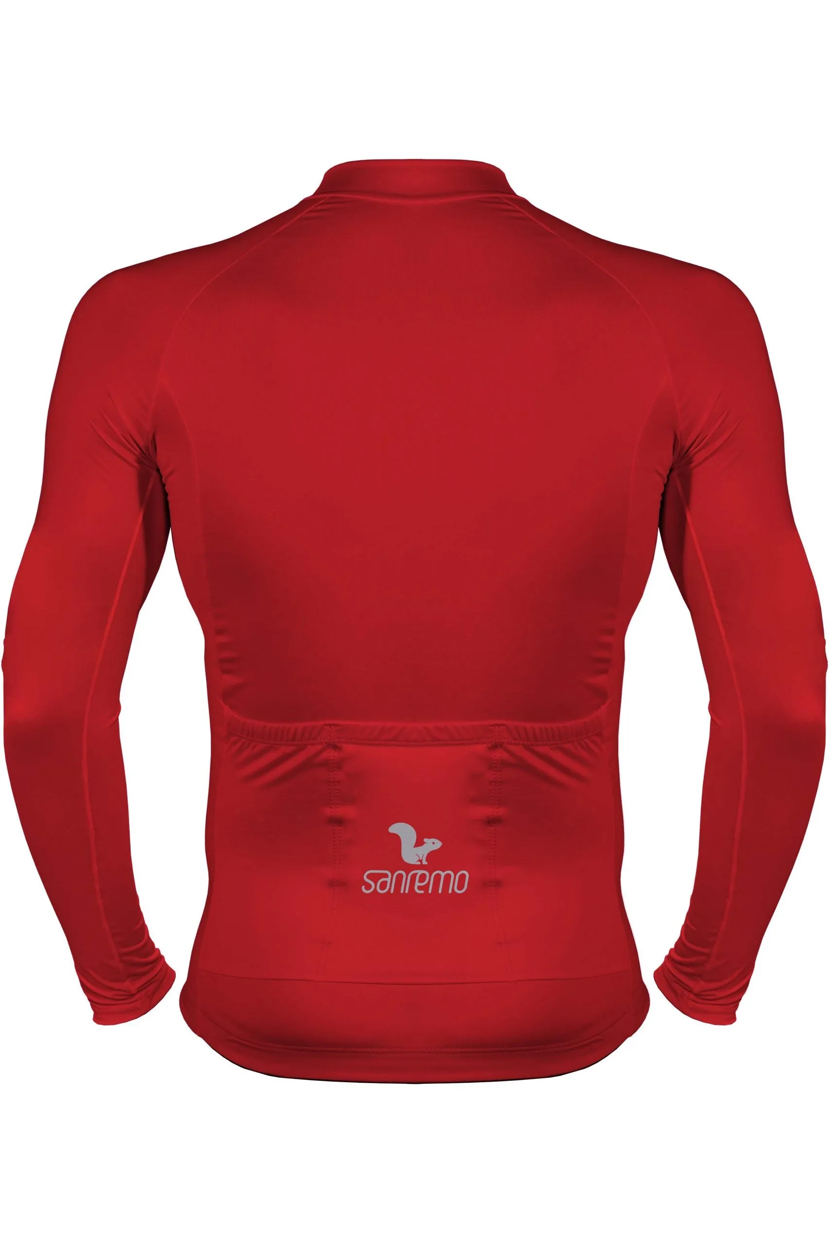 Jersey Basic Manga Larga - Hombre - Rojo