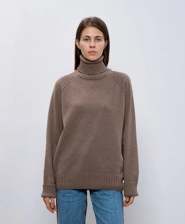 Fairlie wool cashmere sweater brown