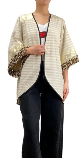 KARYN COO Kimono Beige Rayas